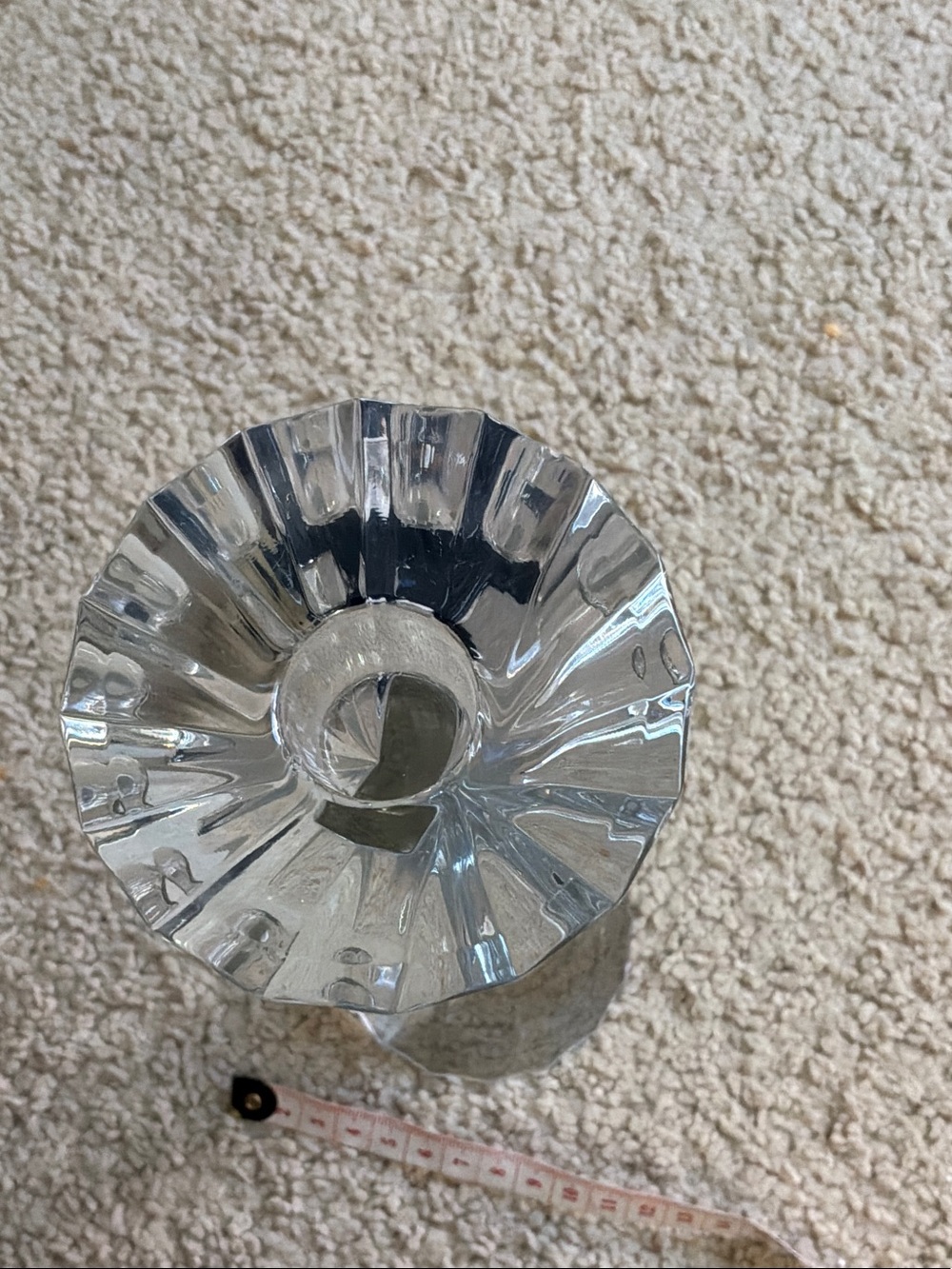 Clear Crystal Single-Stem Candle Holder - Elegant Home Accent - Picture 4 of 7